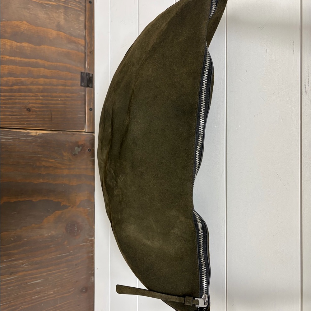 All Saints Olive Green Crossbody Half Moon Bag - Picture 4 of 5
